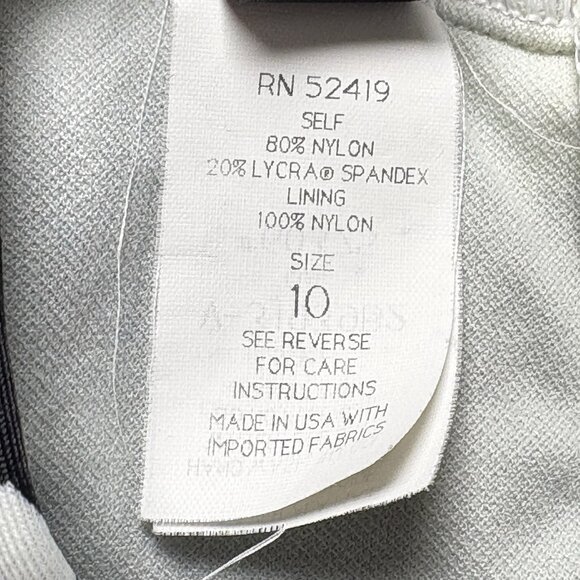 LA BLANCA Women Bikini Bottom Sz 10 White Black Floral Beach Pool Vacation 77-42 - Picture 4 of 9